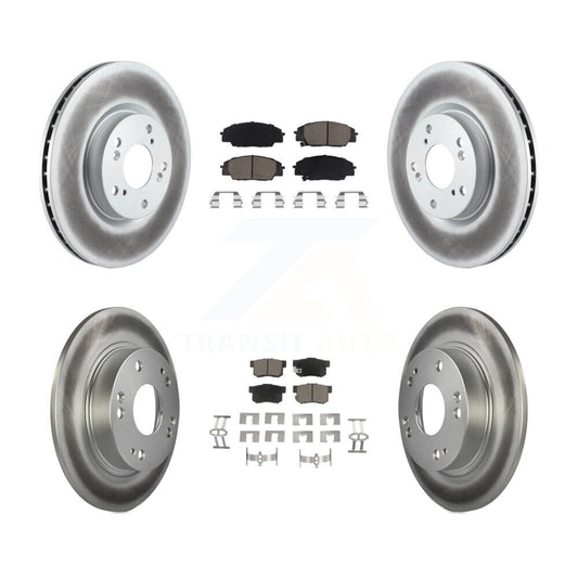 [Avant + Arrière] Kit de disque (revêtu) et plaquette (céramique) de frein pour Honda Civic Acura CSX KGC-100865