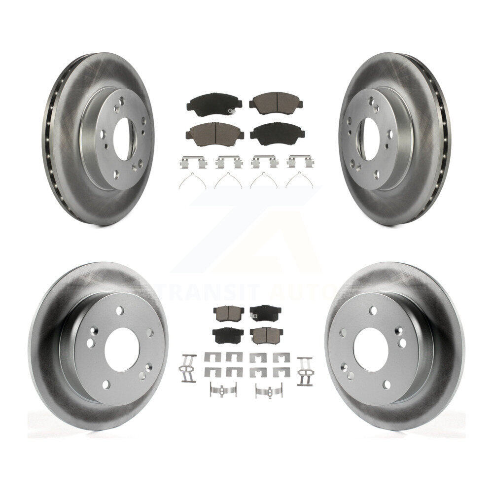 [Avant + Arrière] Kit de disque (revêtu) et plaquette (céramique) de frein pour Honda Civic Acura RSX KGC-100868