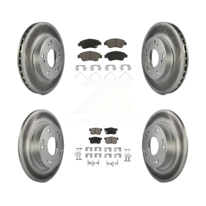 [Avant + Arrière] Kit de disque (revêtu) et plaquette (céramique) de frein pour Honda Civic KGC-100869