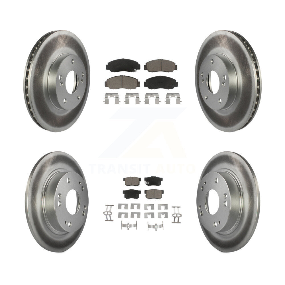 [Avant + Arrière] Kit de disque (revêtu) et plaquette (céramique) de frein pour Acura CSX KGC-100870