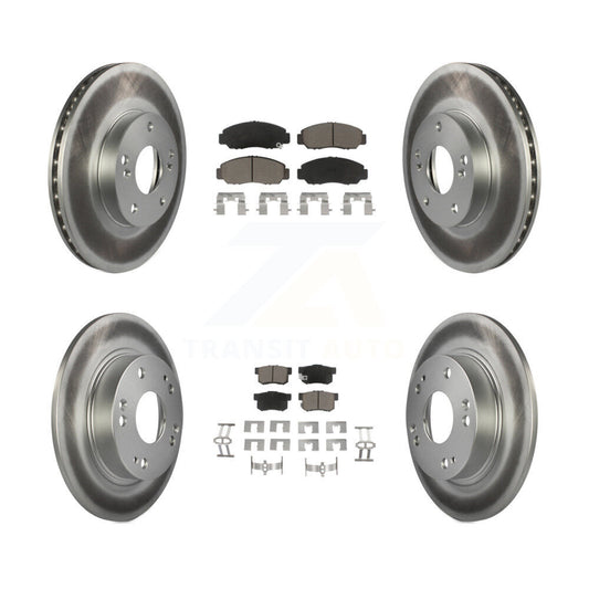[Avant + Arrière] Kit de disque (revêtu) et plaquette (céramique) de frein pour Acura CSX KGC-100870