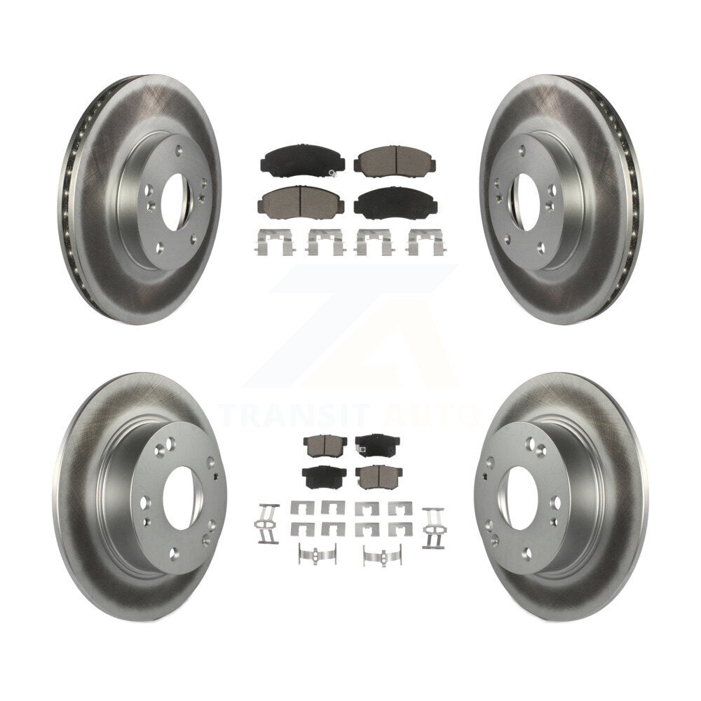 [Avant + Arrière] Kit de disque (revêtu) et plaquette (céramique) de frein pour Honda Accord KGC-100873