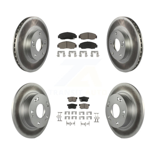 [Avant + Arrière] Kit de disque (revêtu) et plaquette (céramique) de frein pour Honda Accord KGC-100873