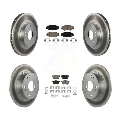 [Avant + Arrière] Kit de disque (revêtu) et plaquette (céramique) de frein pour 2003-2007 Honda Accord 2.4L Excluding Vehicles Built Canadian Market KGC-100874
