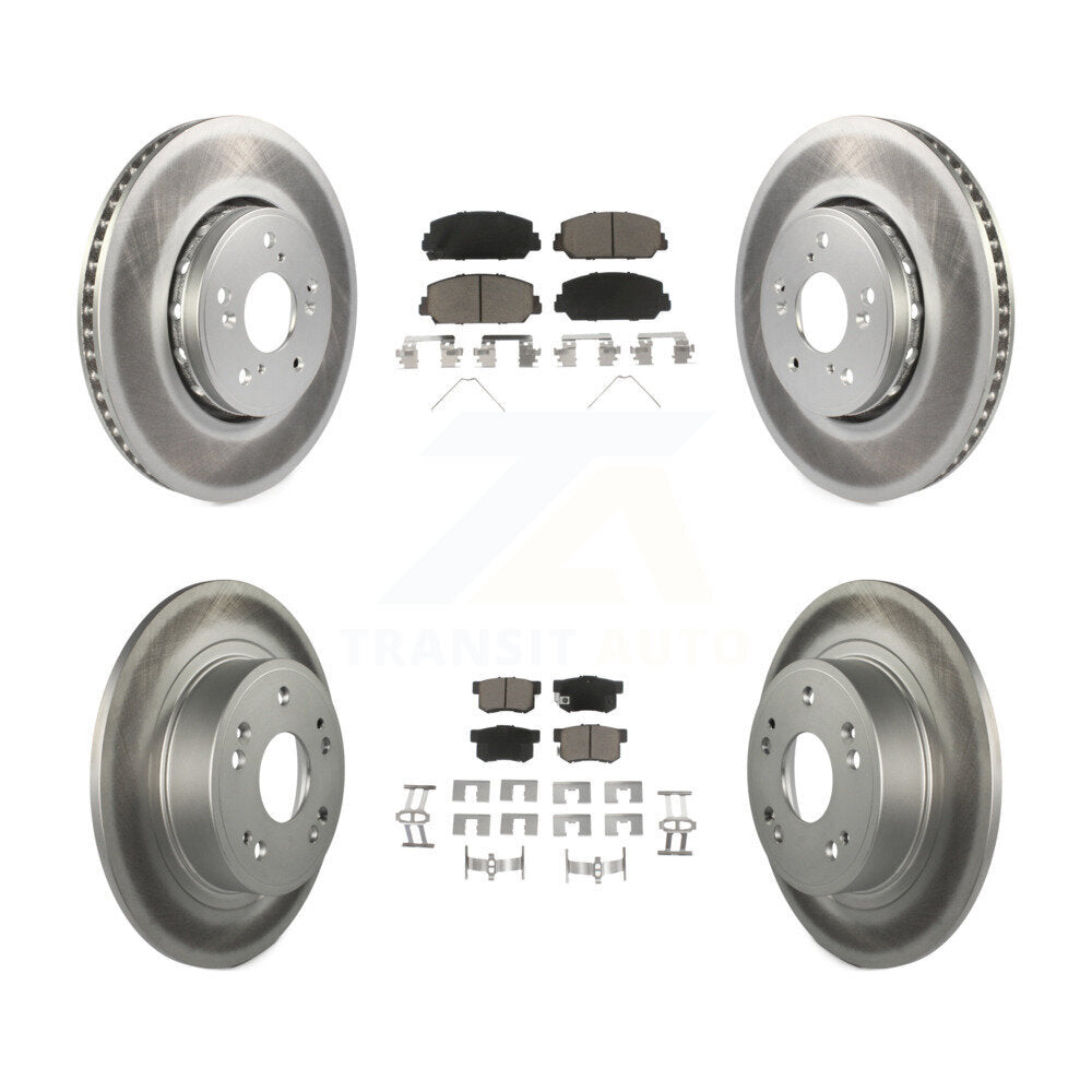 [Avant + Arrière] Kit de disque (revêtu) et plaquette (céramique) de frein pour 2016 Acura ILX KGC-100876