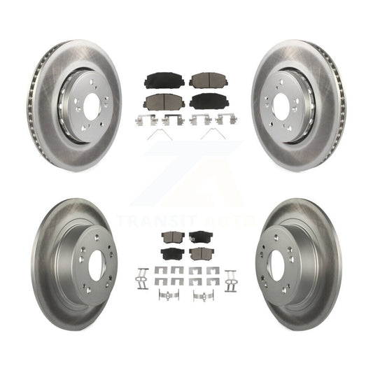 [Avant + Arrière] Kit de disque (revêtu) et plaquette (céramique) de frein pour 2016 Acura ILX KGC-100876