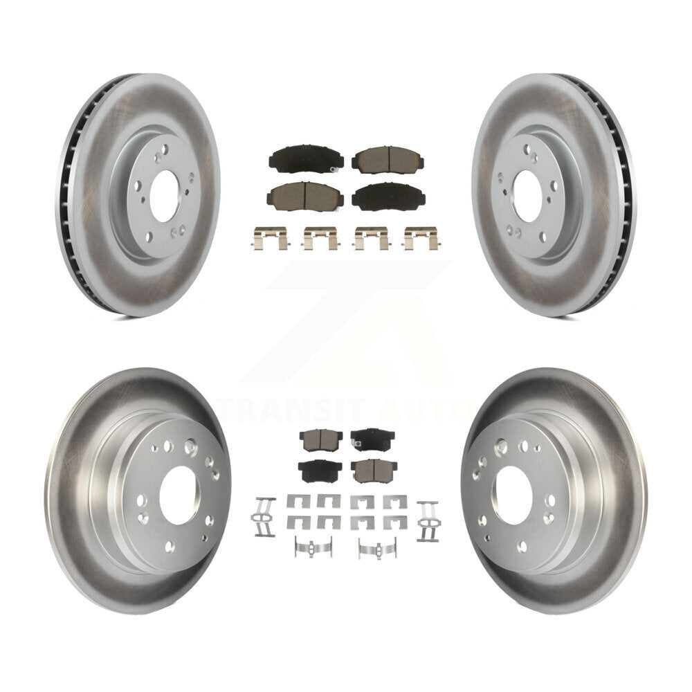 [Avant + Arrière] Kit de disque (revêtu) et plaquette (céramique) de frein pour 2004-2005 Acura TL Automatic transmission KGC-100877