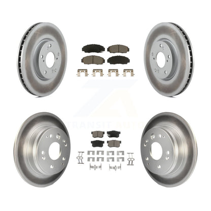 [Avant + Arrière] Kit de disque (revêtu) et plaquette (céramique) de frein pour 2004-2005 Acura TL Automatic transmission KGC-100877