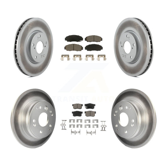 [Avant + Arrière] Kit de disque (revêtu) et plaquette (céramique) de frein pour 2004-2005 Acura TL Automatic transmission KGC-100877