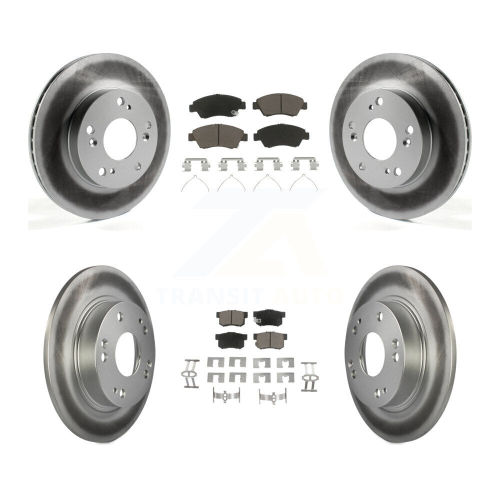 [Avant + Arrière] Kit de disque (revêtu) et plaquette (céramique) de frein pour 2013-2015 Acura ILX 1.5L KGC-100878