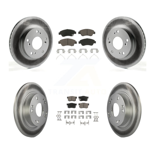 [Avant + Arrière] Kit de disque (revêtu) et plaquette (céramique) de frein pour 2013-2015 Acura ILX 1.5L KGC-100878