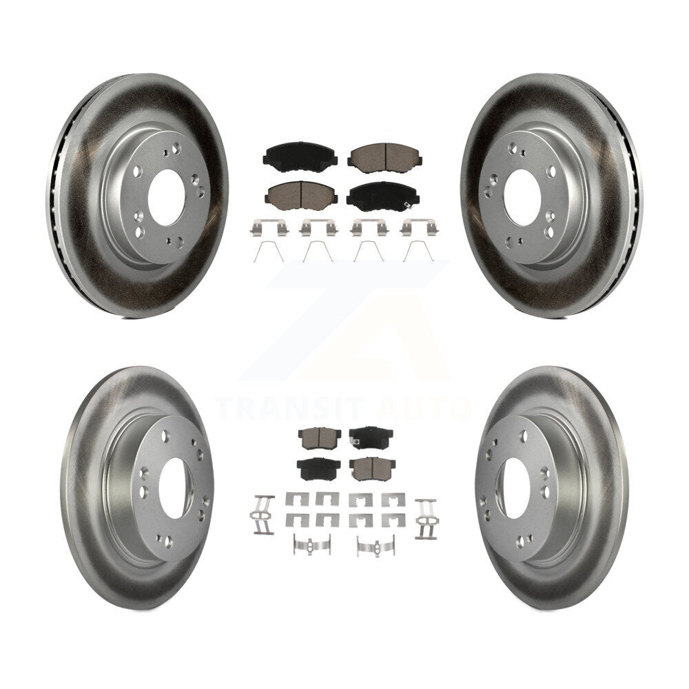[Avant + Arrière] Kit de disque (revêtu) et plaquette (céramique) de frein pour 2013 Acura ILX 2.0L KGC-100879