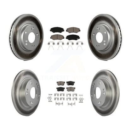 [Avant + Arrière] Kit de disque (revêtu) et plaquette (céramique) de frein pour 2013 Acura ILX 2.0L KGC-100879