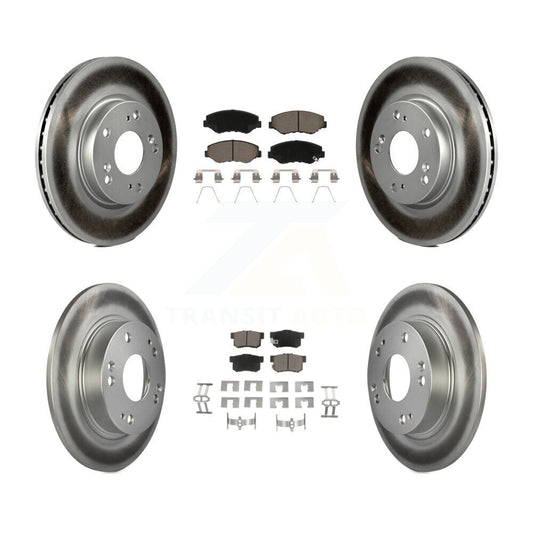 [Avant + Arrière] Kit de disque (revêtu) et plaquette (céramique) de frein pour 2013 Acura ILX 2.0L KGC-100879