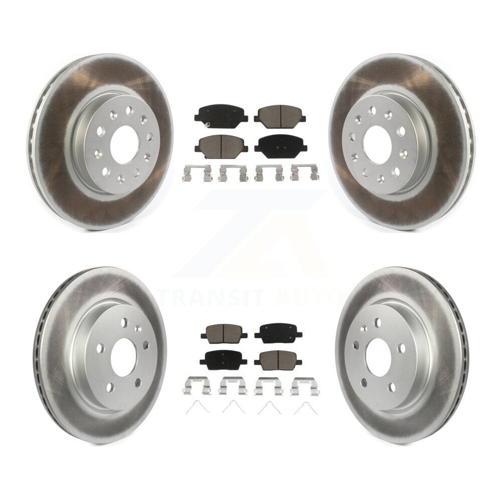 [Avant + Arrière] Kit de disque (revêtu) et plaquette (céramique) de frein pour Chevrolet Camaro sans Brembo Calipers KGC-100883