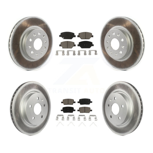 [Avant + Arrière] Kit de disque (revêtu) et plaquette (céramique) de frein pour Chevrolet Camaro sans Brembo Calipers KGC-100883