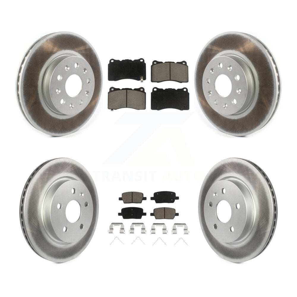 [Avant + Arrière] Kit de disque (revêtu) et plaquette (céramique) de frein pour Chevrolet Camaro KGC-100884