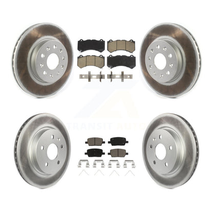 [Avant + Arrière] Kit de disque (revêtu) et plaquette (céramique) de frein pour 2019-2020 Chevrolet Camaro LT LS avec 6 Piston Brembo Calipers KGC-100886