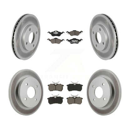 [Avant + Arrière] Kit de disque (revêtu) et plaquette (céramique) de frein pour Ford Focus KGC-100887