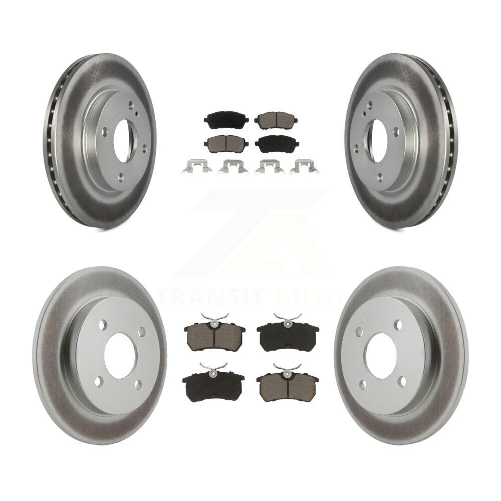 [Avant + Arrière] Kit de disque (revêtu) et plaquette (céramique) de frein pour Ford Fiesta KGC-100889