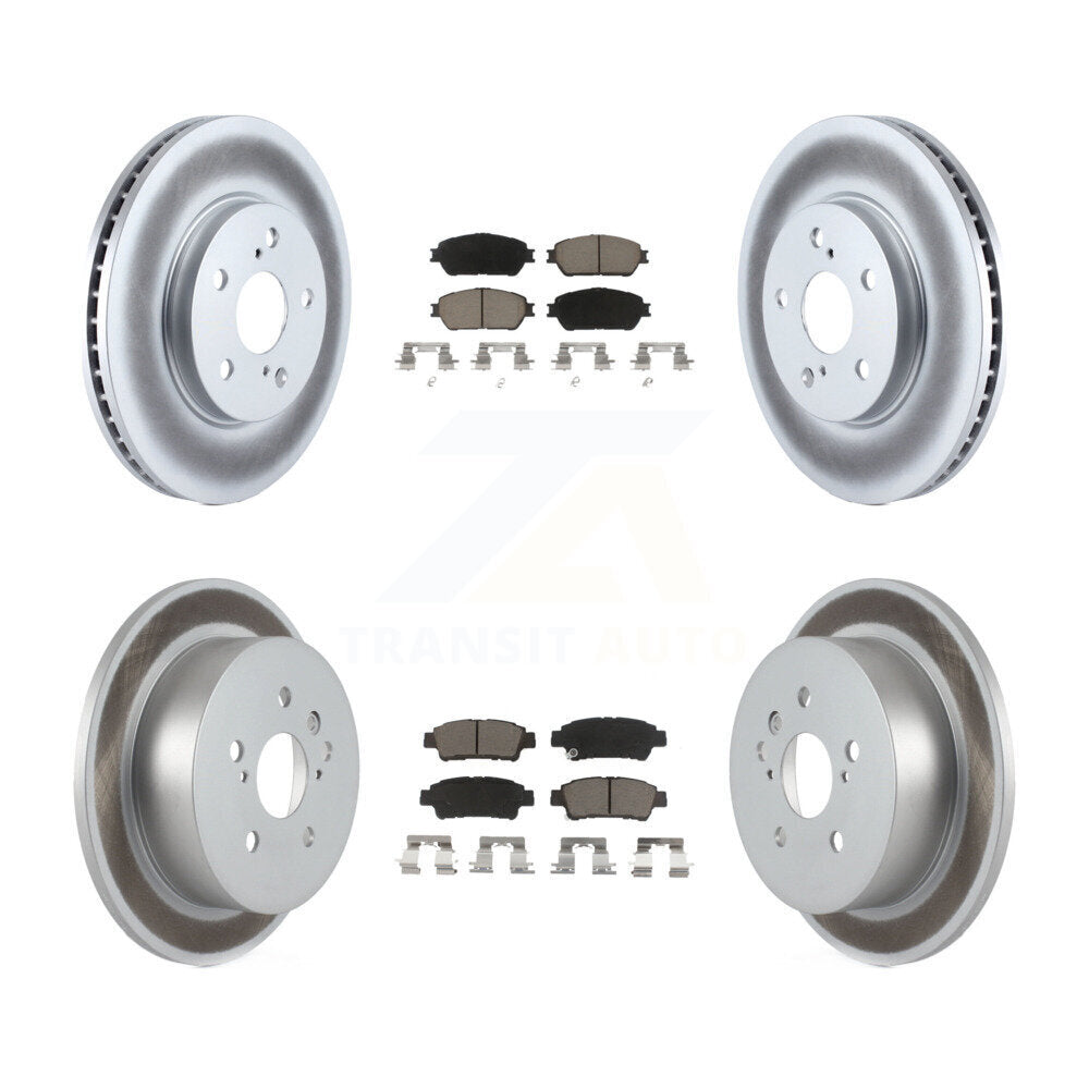 [Avant + Arrière] Kit de disque (revêtu) et plaquette (céramique) de frein pour 2004-2010 Toyota Sienna KGC-100892