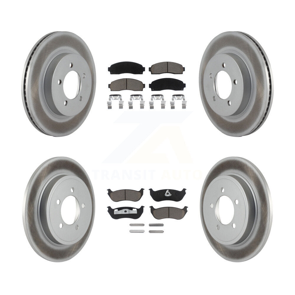 [Avant + Arrière] Kit de disque (revêtu) et plaquette (céramique) de frein pour Ford Explorer Mercury Mountaineer KGC-100896