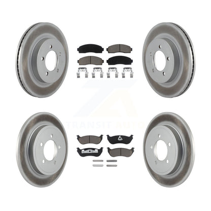 [Avant + Arrière] Kit de disque (revêtu) et plaquette (céramique) de frein pour Ford Explorer Mercury Mountaineer KGC-100896