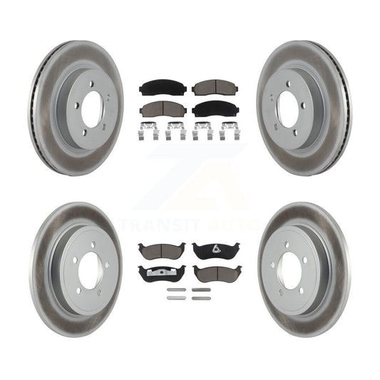 [Avant + Arrière] Kit de disque (revêtu) et plaquette (céramique) de frein pour Ford Explorer Mercury Mountaineer KGC-100896