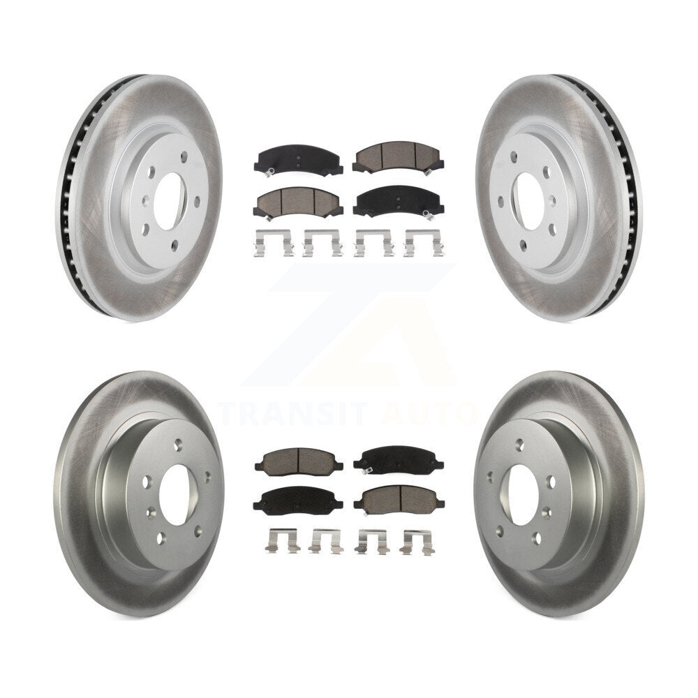 [Avant + Arrière] Kit de disque (revêtu) et plaquette (céramique) de frein pour Buick Lucerne KGC-100897
