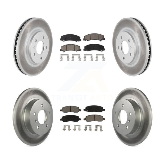 [Avant + Arrière] Kit de disque (revêtu) et plaquette (céramique) de frein pour Buick Lucerne KGC-100897