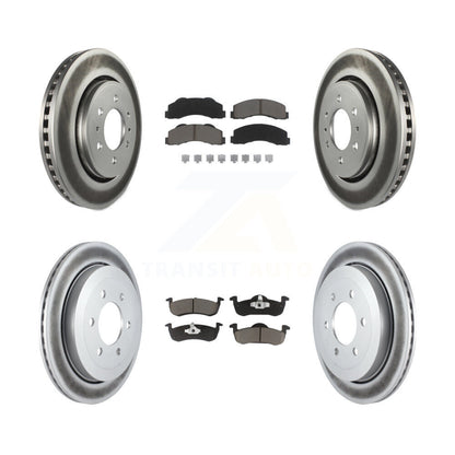 [Avant + Arrière] Kit de disque (revêtu) et plaquette (céramique) de frein pour 2010-2017 Ford Expedition Lincoln Navigator KGC-100898