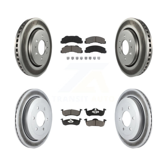 [Avant + Arrière] Kit de disque (revêtu) et plaquette (céramique) de frein pour 2010-2017 Ford Expedition Lincoln Navigator KGC-100898