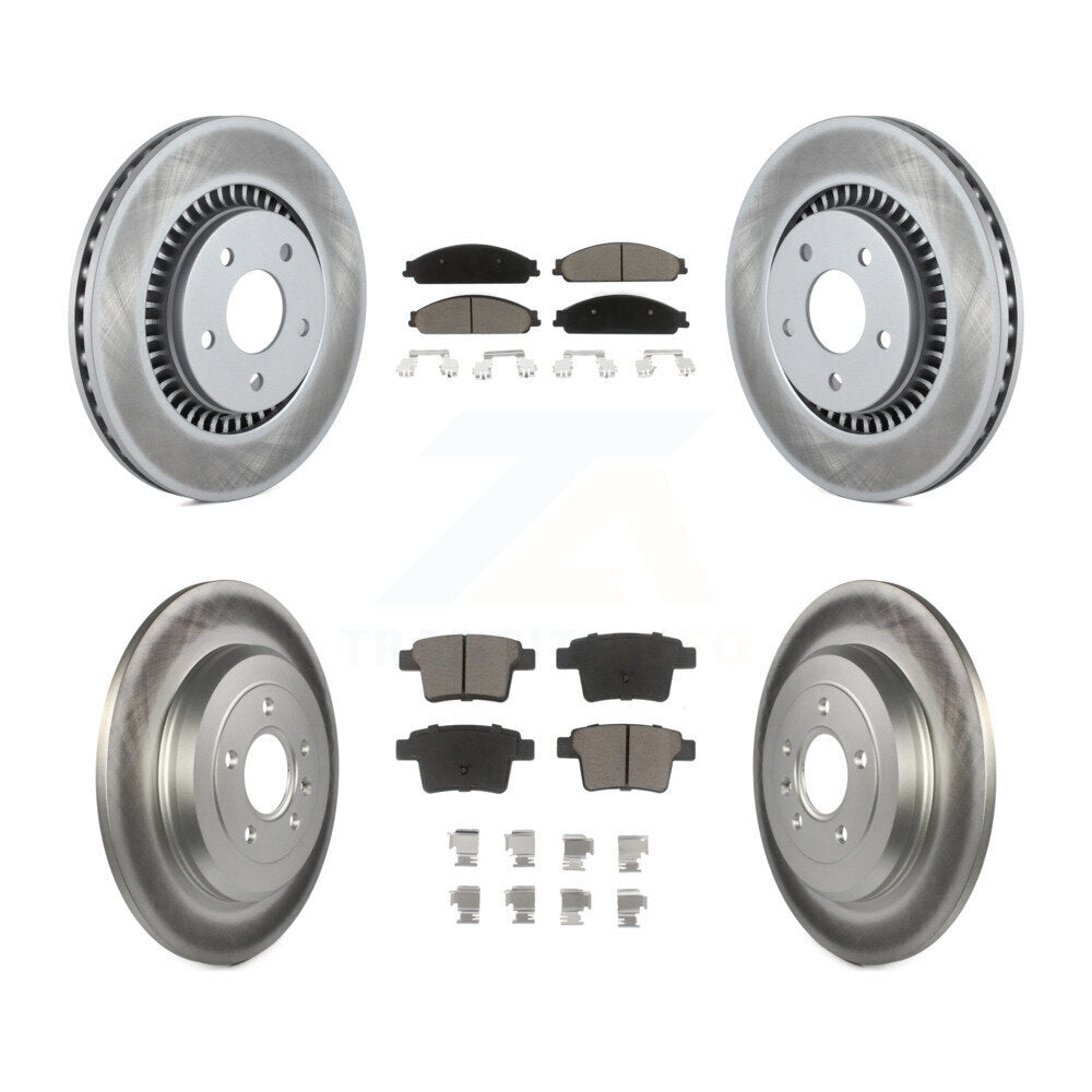 [Avant + Arrière] Kit de disque (revêtu) et plaquette (céramique) de frein pour Ford Five Hundred Freestyle Taurus Mercury Montego X Sable KGC-100900