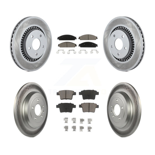[Avant + Arrière] Kit de disque (revêtu) et plaquette (céramique) de frein pour Ford Five Hundred Freestyle Taurus Mercury Montego X Sable KGC-100900