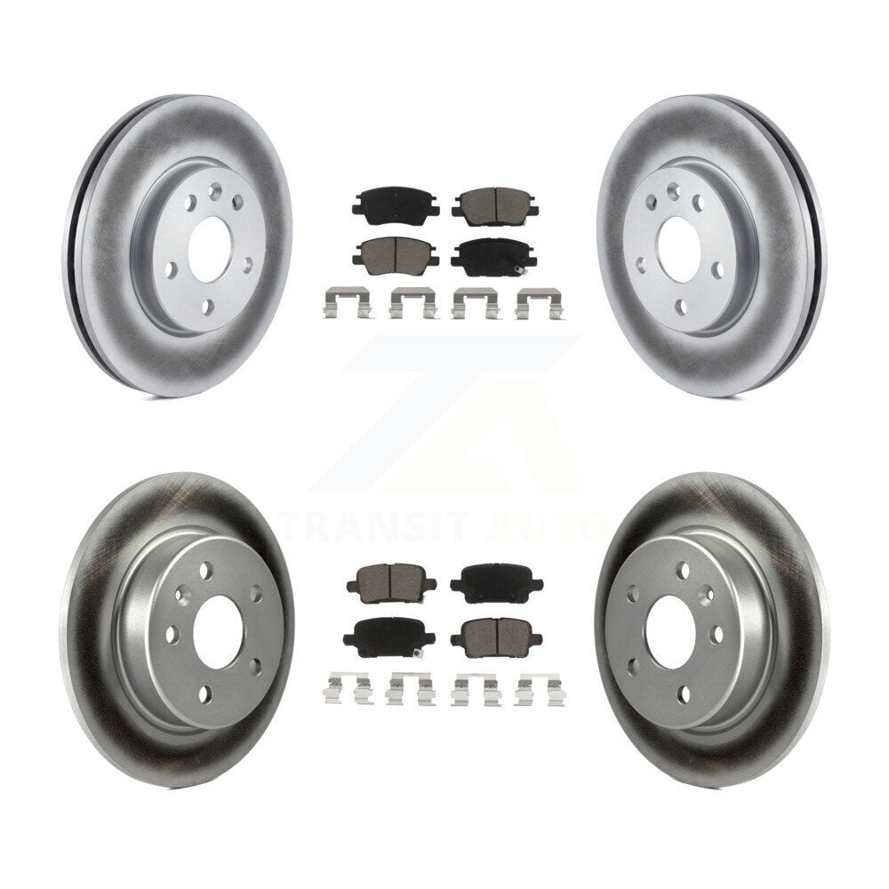 [Avant + Arrière] Kit de disque (revêtu) et plaquette (céramique) de frein pour Chevrolet Cruze Volt Bolt EV EUV KGC-100901