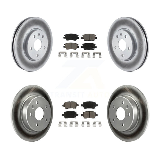[Avant + Arrière] Kit de disque (revêtu) et plaquette (céramique) de frein pour Chevrolet Cruze Volt Bolt EV EUV KGC-100901