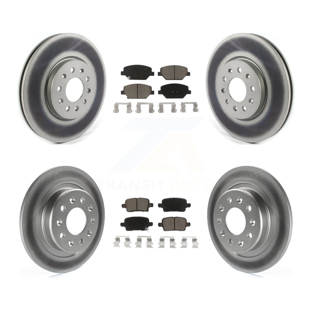 [Avant + Arrière] Kit de disque (revêtu) et plaquette (céramique) de frein pour Chevrolet Equinox GMC Terrain Buick LaCrosse KGC-100902