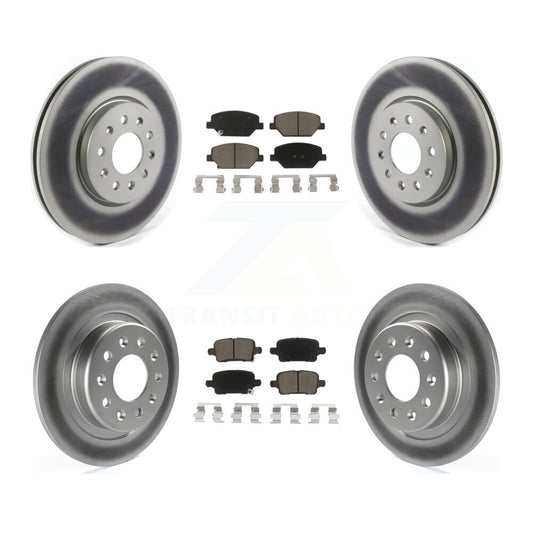 [Avant + Arrière] Kit de disque (revêtu) et plaquette (céramique) de frein pour Chevrolet Equinox GMC Terrain Buick LaCrosse KGC-100902