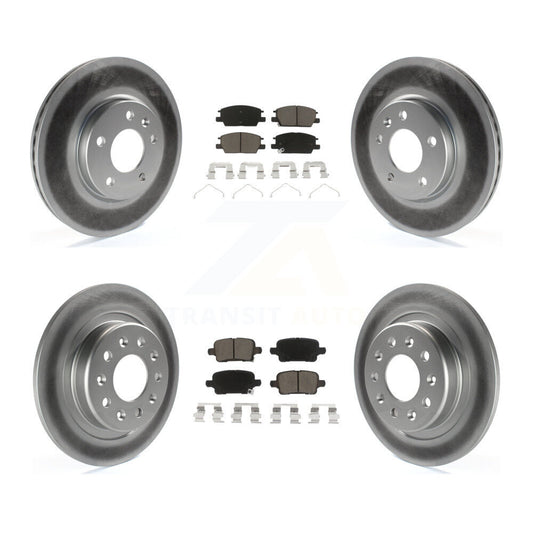 [Avant + Arrière] Kit de disque (revêtu) et plaquette (céramique) de frein pour Chevrolet Equinox Malibu GMC Terrain Buick LaCrosse KGC-100903