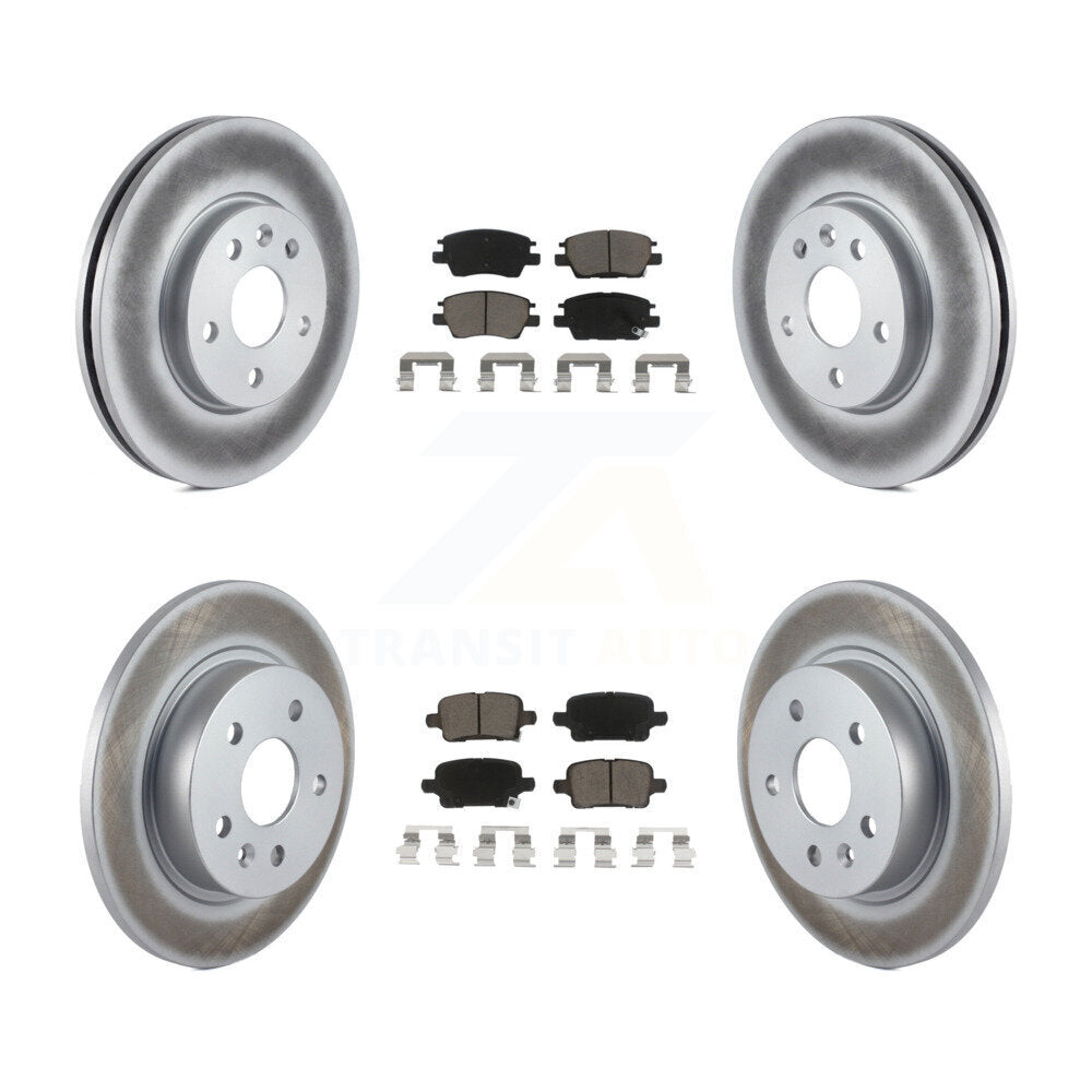 [Avant + Arrière] Kit de disque (revêtu) et plaquette (céramique) de frein pour 2016 Chevrolet Cruze avec 268mm Diameter Rotor KGC-100904