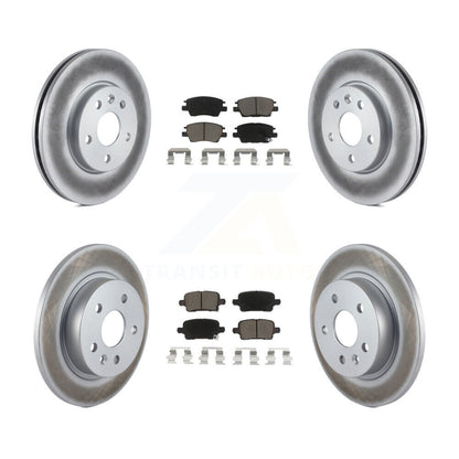 [Avant + Arrière] Kit de disque (revêtu) et plaquette (céramique) de frein pour 2016 Chevrolet Cruze avec 268mm Diameter Rotor KGC-100904