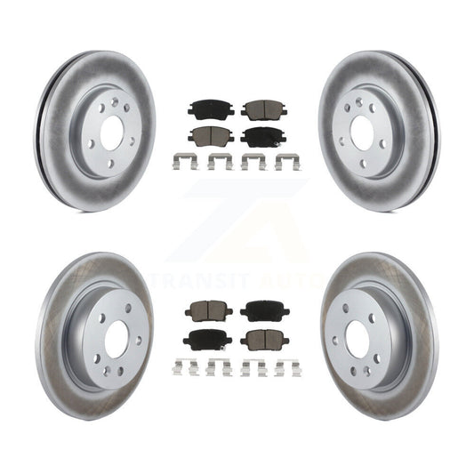 [Avant + Arrière] Kit de disque (revêtu) et plaquette (céramique) de frein pour 2016 Chevrolet Cruze avec 268mm Diameter Rotor KGC-100904