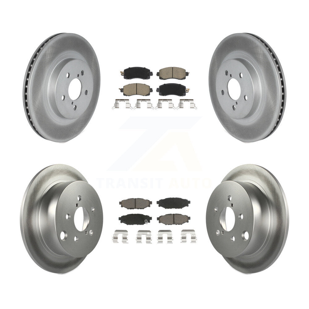 [Avant + Arrière] Kit de disque (revêtu) et plaquette (céramique) de frein pour Subaru Crosstrek Impreza KGC-100906