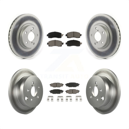 [Avant + Arrière] Kit de disque (revêtu) et plaquette (céramique) de frein pour 2017-2021 Subaru Impreza avec 276mm Diameter Rotor KGC-100907 par Transit Auto