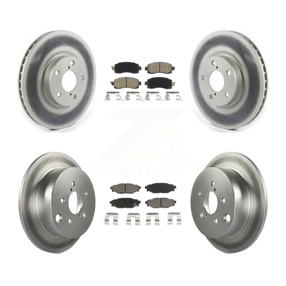 [Avant + Arrière] Kit de disque (revêtu) et plaquette (céramique) de frein pour 2017-2021 Subaru Impreza avec 276mm Diameter Rotor KGC-100907