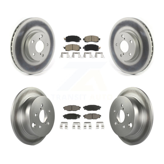 [Avant + Arrière] Kit de disque (revêtu) et plaquette (céramique) de frein pour 2017-2021 Subaru Impreza avec 276mm Diameter Rotor KGC-100907
