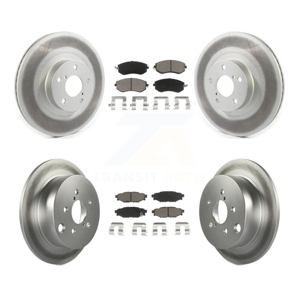 [Avant + Arrière] Kit de disque (revêtu) et plaquette (céramique) de frein pour Subaru Forester XV Crosstrek avec 292mm Diameter Rotor KGC-100908