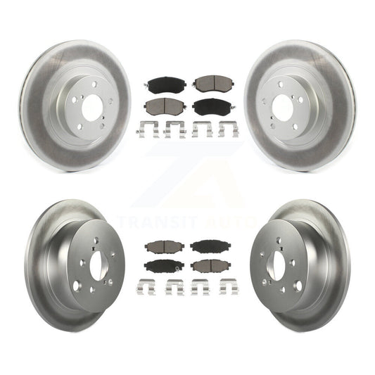 [Avant + Arrière] Kit de disque (revêtu) et plaquette (céramique) de frein pour Subaru Forester XV Crosstrek avec 292mm Diameter Rotor KGC-100908
