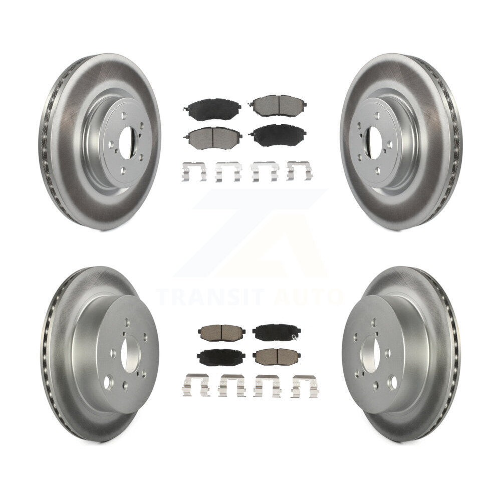 [Avant + Arrière] Kit de disque (revêtu) et plaquette (céramique) de frein pour 2014-2018 Subaru Forester 2.0L KGC-100909