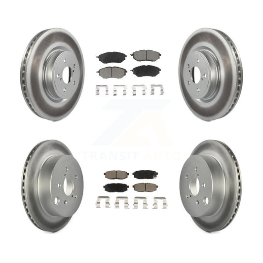 [Avant + Arrière] Kit de disque (revêtu) et plaquette (céramique) de frein pour 2014-2018 Subaru Forester 2.0L KGC-100909